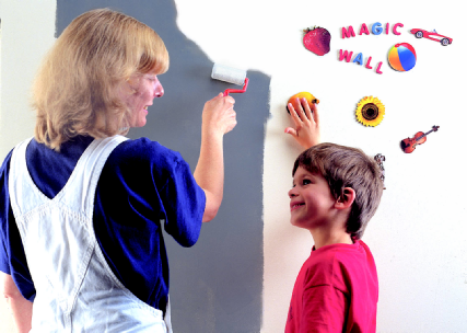 Magnetic Paint / Magnetic receptive wall paint - 500 ml Tin attracts  magnets!
